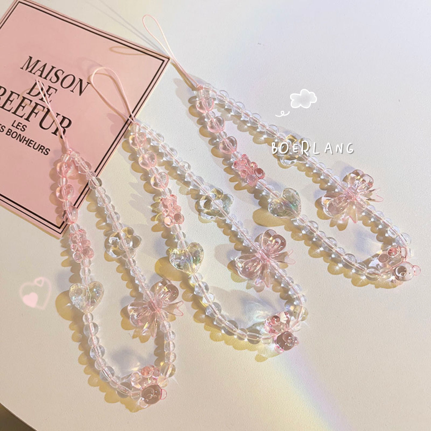 Supply Florist - Cellphone Lanyard Keychain Woman Girl Korean