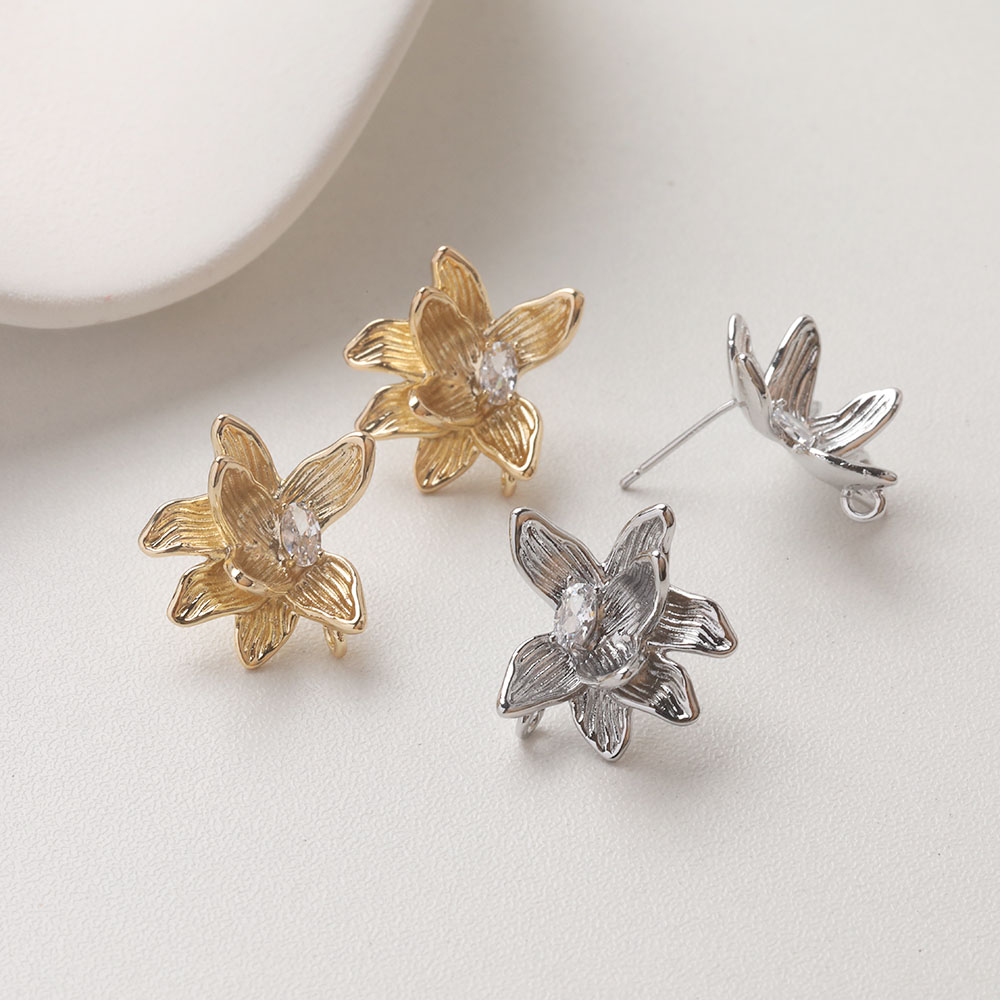 Flower Supplies - 4PCS Dainty Flower Ear Studs Earrings