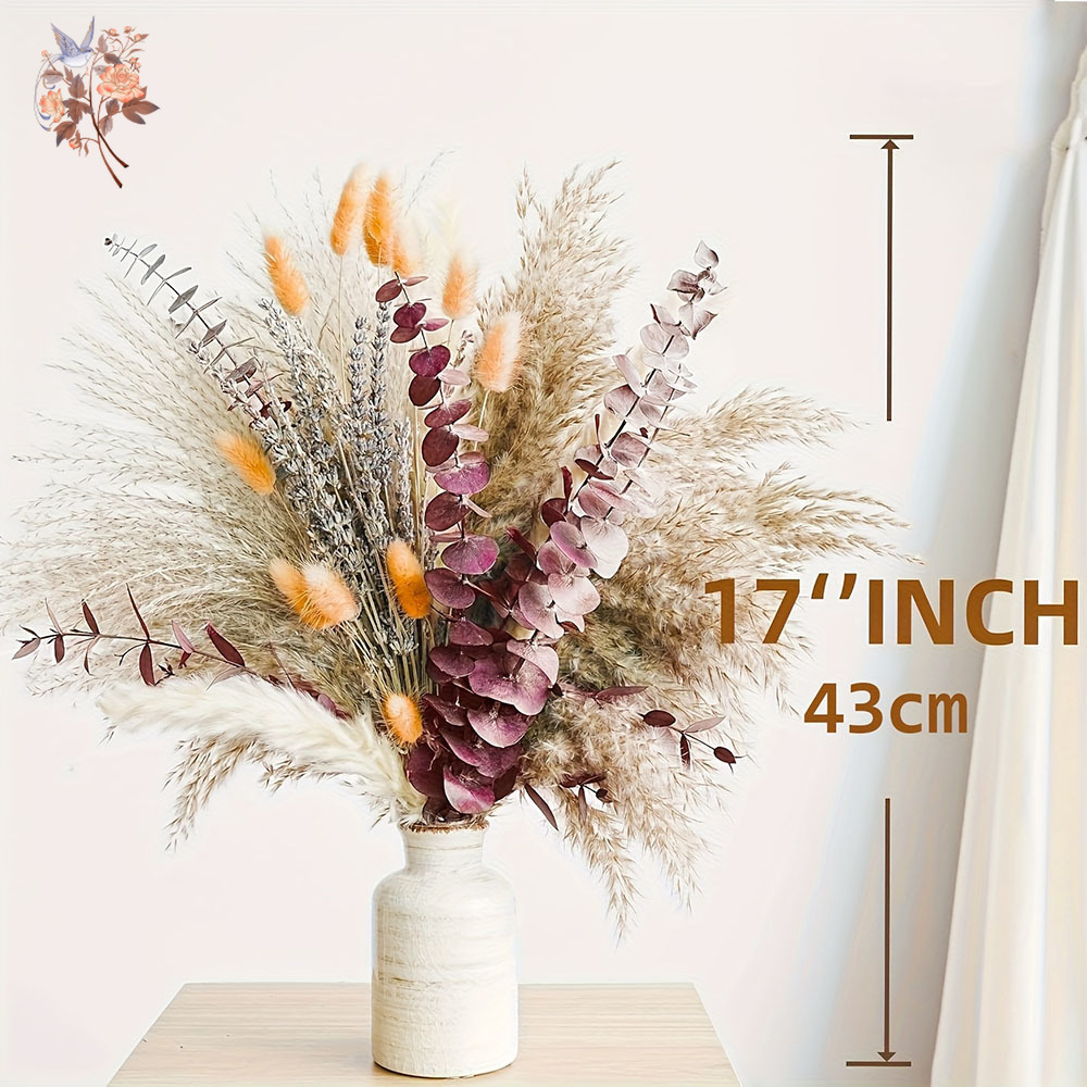 75PCS Dried Pampas Eucalyptus  - Dried Flower Bunch review and price