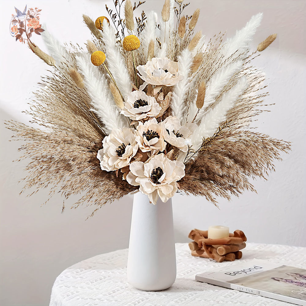 55Pcs Artificial Flower Bouque - Dried Flower Bunch review and price