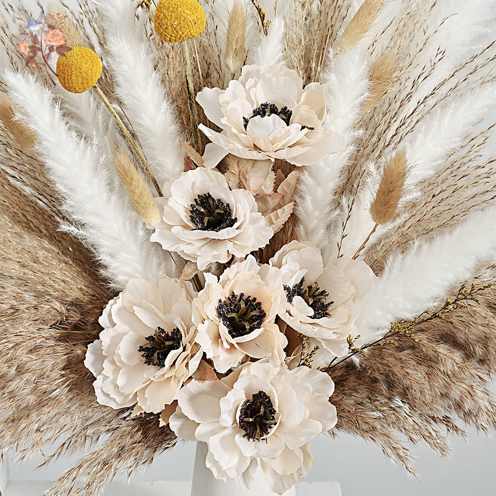 55Pcs Artificial Flower Bouque - Dried Flower Bunch review and price