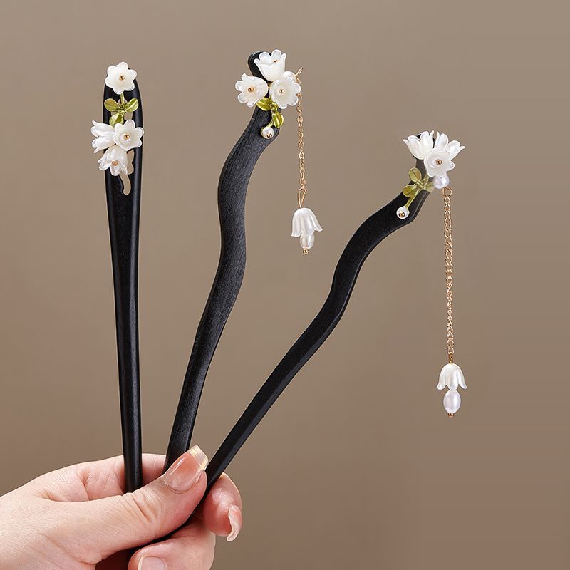 Wooden Flower Hairpin Vintage  - Supply Florist review and price