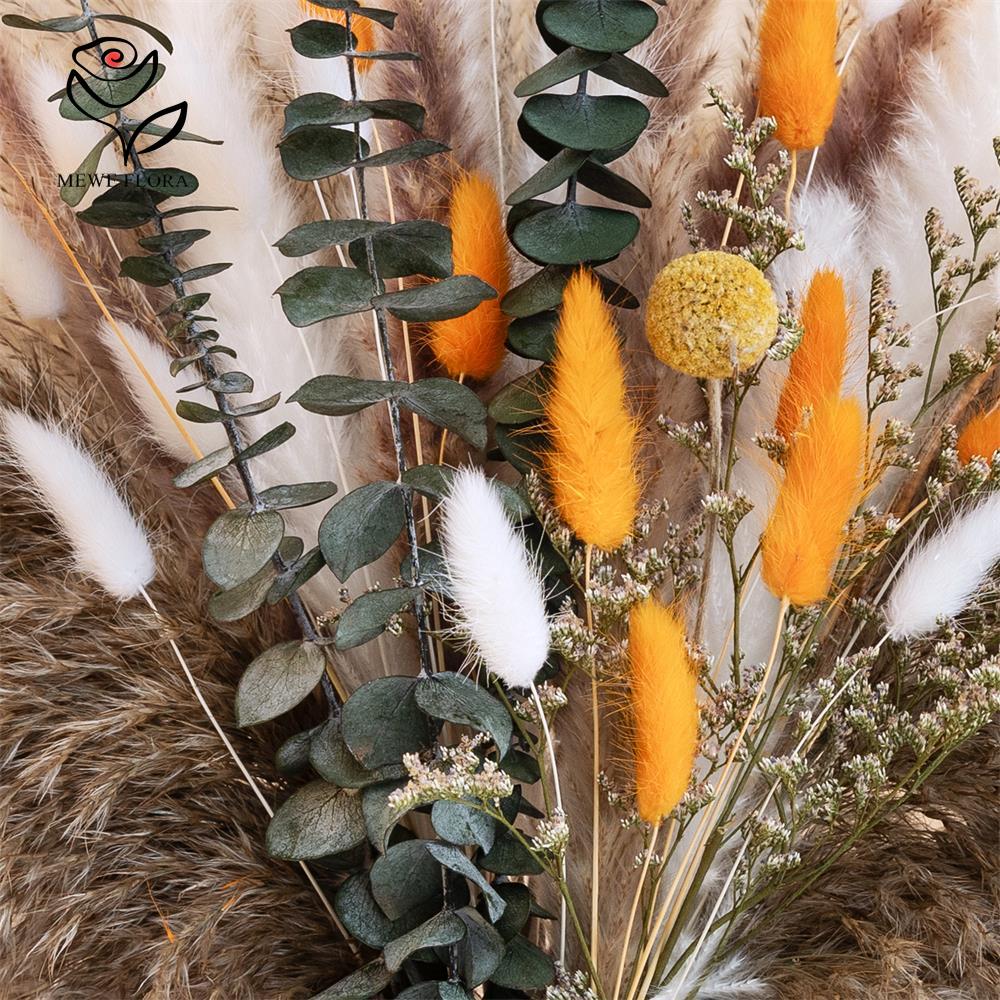 65Pcs Orange Pampas Grass Bouq - Dried Flower Bunch review and price