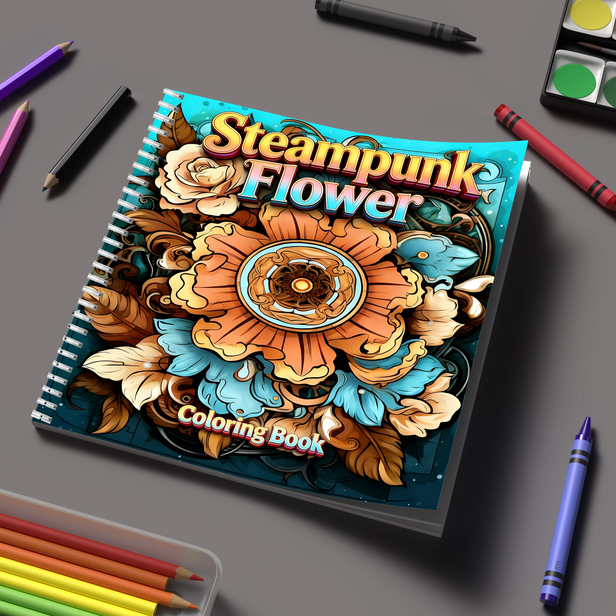 Coloring Book Steampunk Flower - Flower Supplies review and price