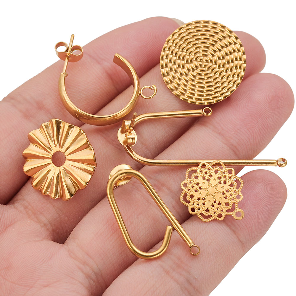 10pcs Stainless Steel Earrings - Flower Supplies review and price
