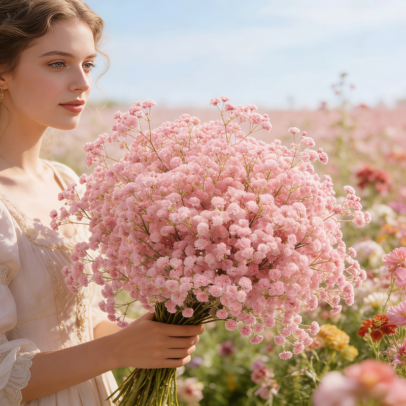 130-Stem Pink Gypsophila Artif - Baby Breath Dried review and price